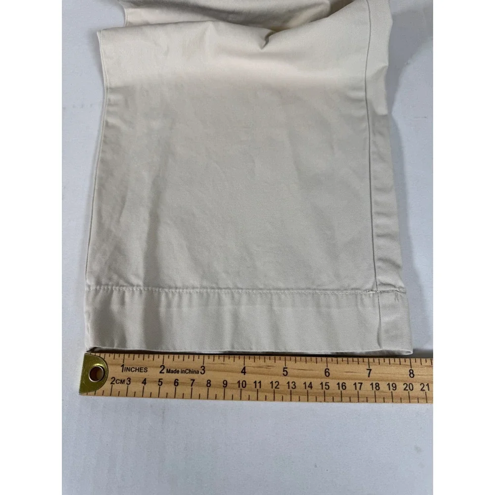 Polo Ralph Lauren Mens Classic Fit Chino Pants Beige Cotton Flat Front‎